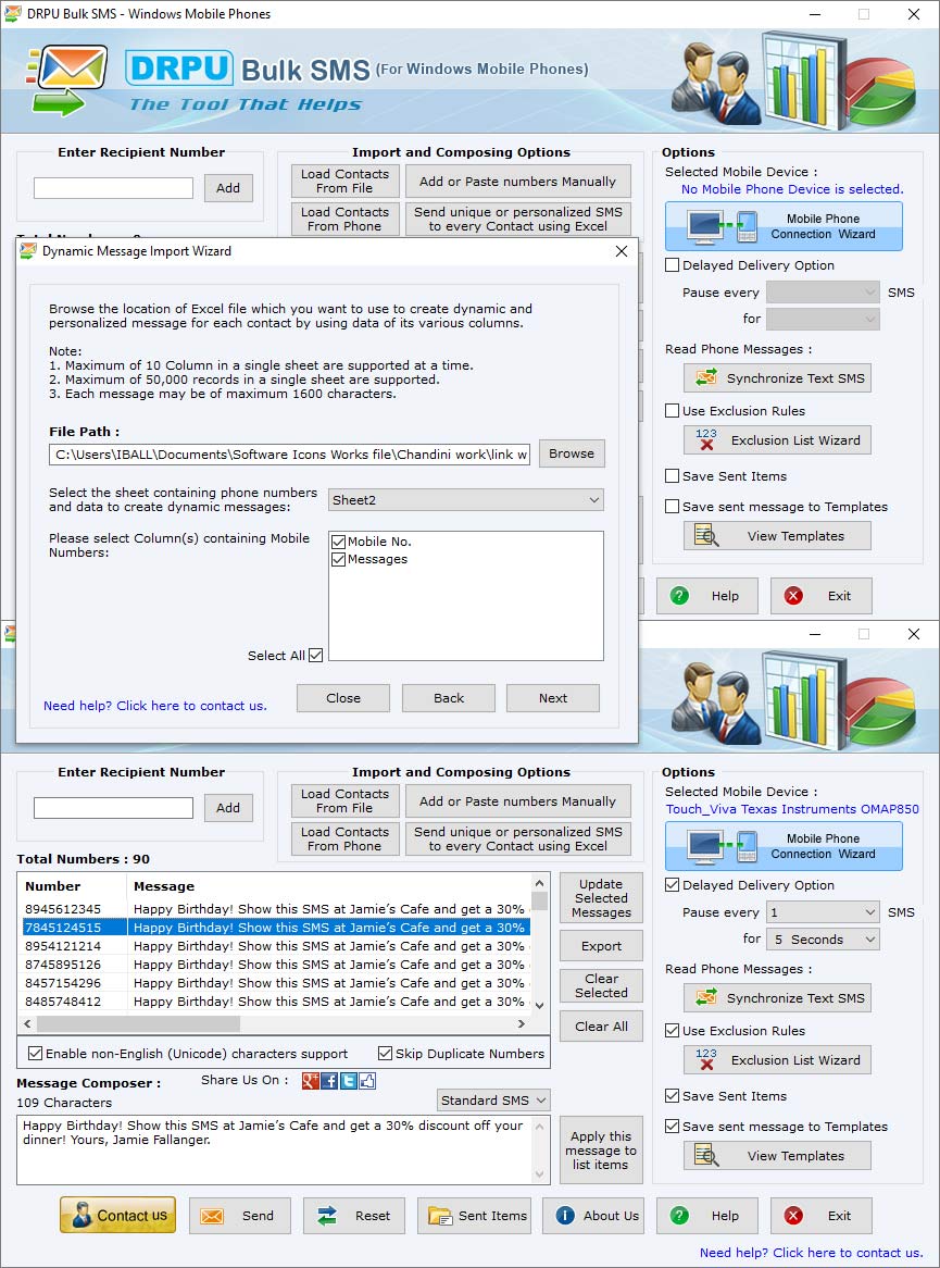 Screenshot of Bulksms 7.0.1.3