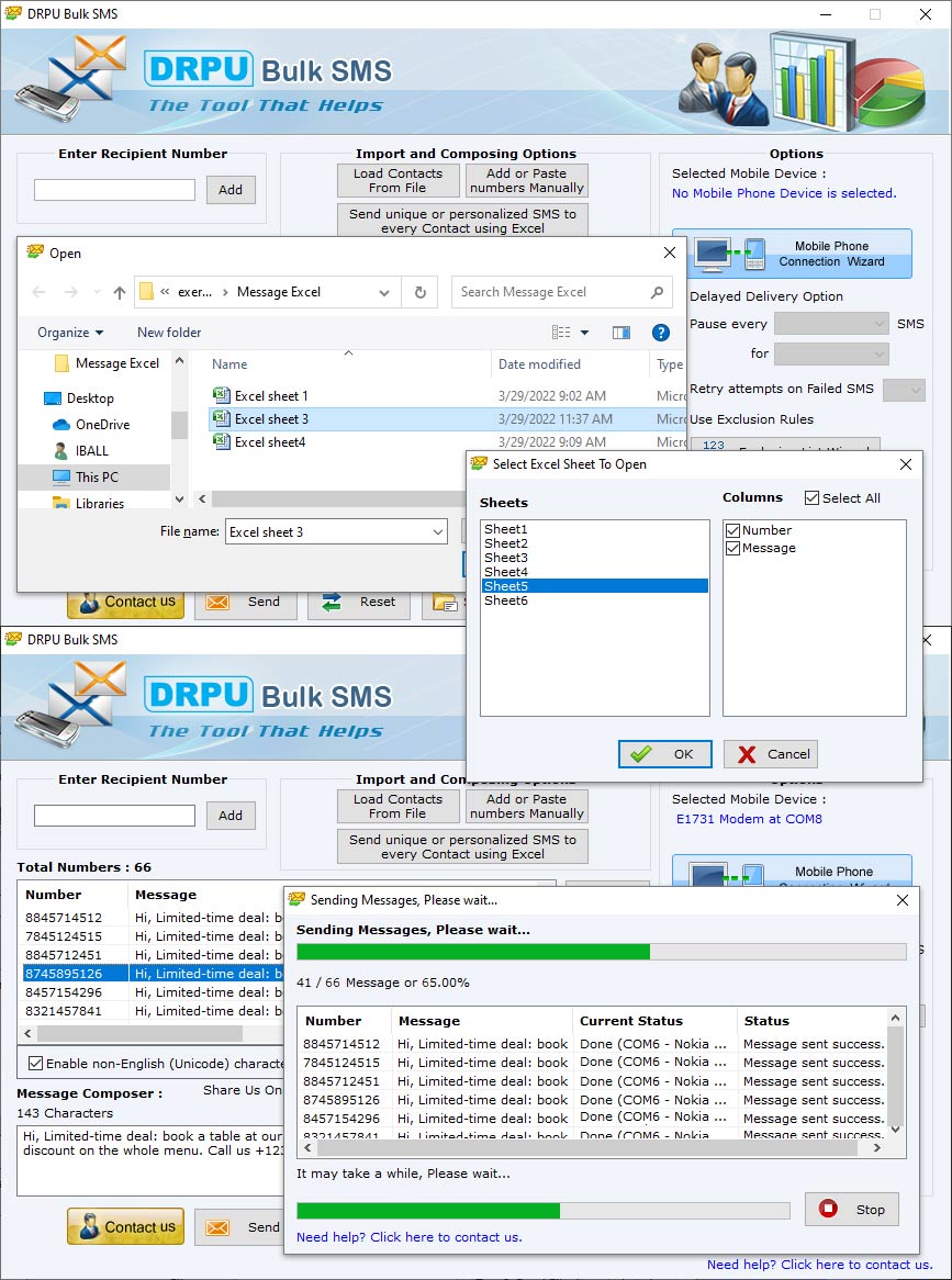Bulk SMS Software 7.0.1.3 screenshot