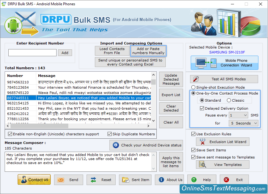 Add or Paste Numbers Manually