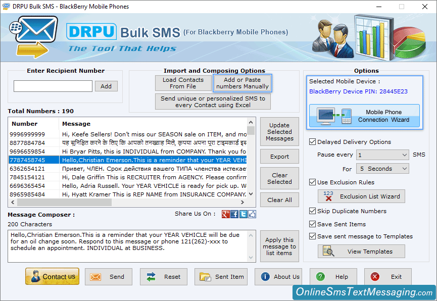 Add or Paste Numbers Manually